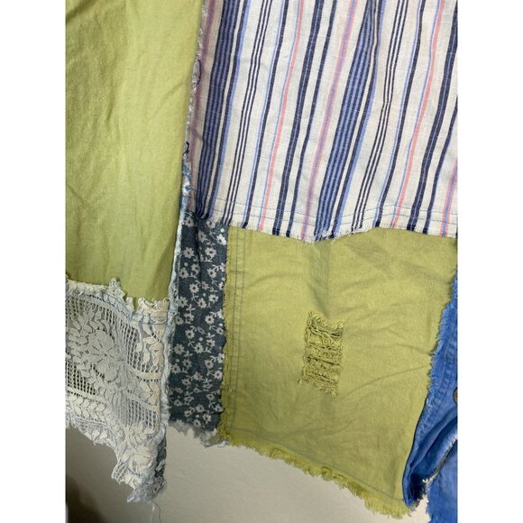 Bluevelvet Patchwork Poncho Top size M/ L Artsy Hippie Lagenlook Boho Peasant - Picture 15 of 16